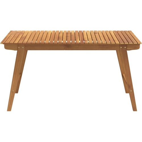  5-dijelni vrtni blagovaonski set od masivnog bagremovog drva Smeđa 150 cm table length Slike
