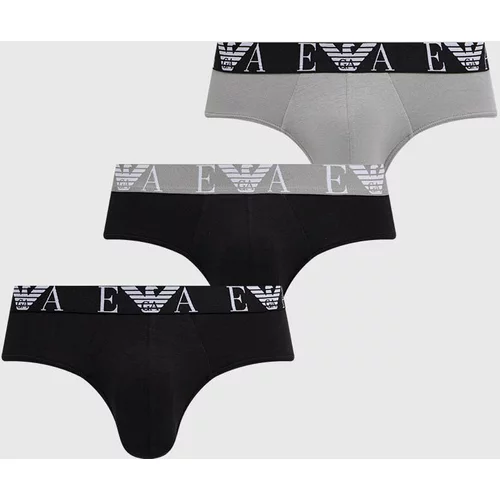 Emporio Armani Underwear Moške spodnjice 3-pack moški, siva barva