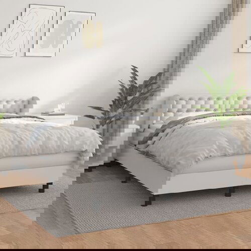 vidaXL Krevet s oprugama i madracem bijeli 140x190 cm od umjetne kože Cijene