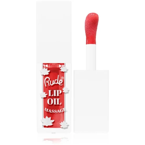 Rude Cosmetics Lip Oil Massage ulje za usne s hidratantnim učinkom nijansa Chillaxin’ Cherry 4 ml