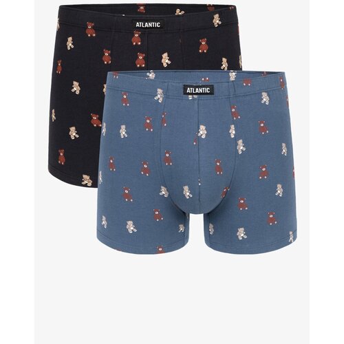 Atlantic Men&amp;#039;s Boxer Shorts 2Pack - Dark Blue/Blue Slike