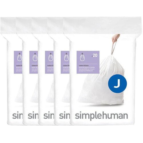 Simplehuman Vrečke za smeti 100 ks z zateznim trakom 45 l J &amp;ndash; Slike
