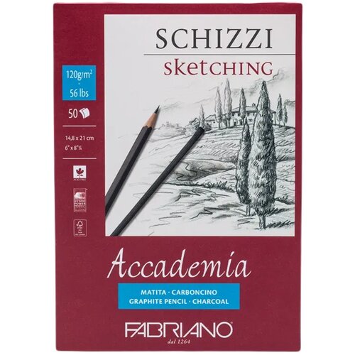 Fabriano Accademia, blok za skiciranje, A5, 120g, 50 lista, Fabriano Slike