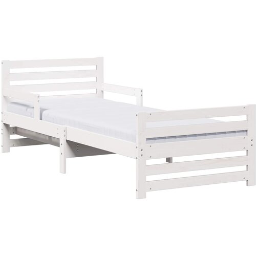  Krevet s produžetnim madracem s uzglavljem Bijelo 80 x 200 cm Slike