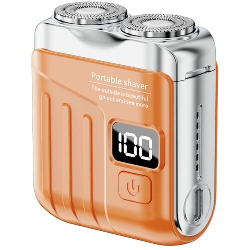 INF Prenosni Type-C električni brivnik &mdash; pralna snemljiva glava Orange, (5000287147) Cene