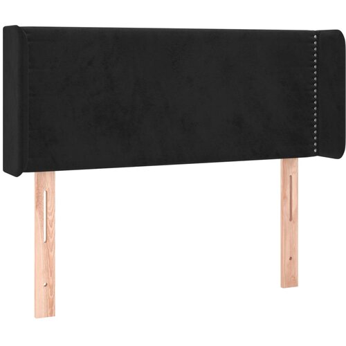 Maison Chic posteljno vzglavje - vzglavna omarica - nočna omarica z u&amp;scaron;esi črno 83x16x78/88 cm žamet, (21711447) Slike