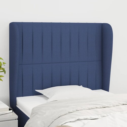  Uzglavlje s u&scaron;ima plavo 93x23x118/128 cm od tkanine Cijene