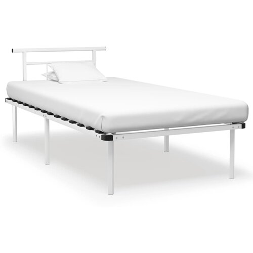 The Living Store Posteljni okvir bel kovinski 100x200 cm - Posteljni Okvir, (21522972) Slike