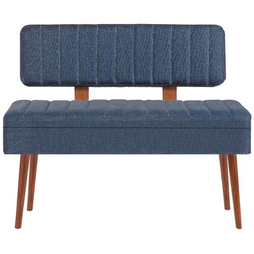 Woody Fashion trpezarijska klupa Vina 1048 1 WalnutDark Blue Cene