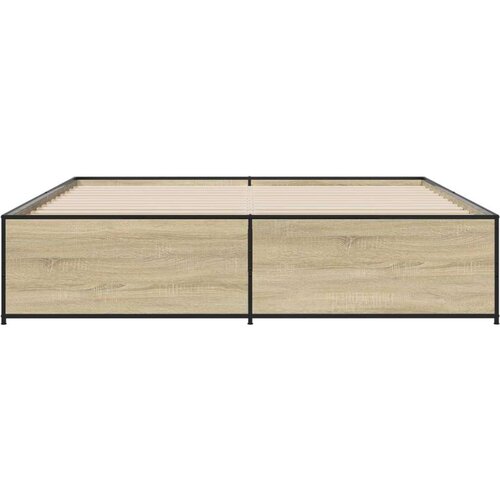 VidaXL Okvir za krevet boja hrasta 180x200cm konstruirano drvo i metal Slike