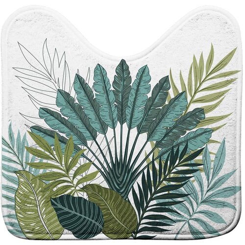 Douceur d int&amp;eacute;rieur Bela/zelena kopalni&amp;scaron;ka preproga za WC 45x45 cm Panazio &amp;ndash; Slike