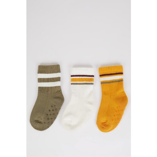 Defacto Baby Boy Non-Slip Sole 3-Pack Cotton Long Socks Cene