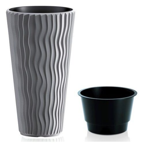 Plastična saksija plastična sandy slim 40X71CM kameno siva sa uloškom pr DPSP400-405U Cene