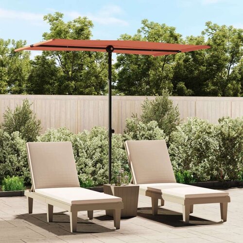  Vrtni suncobran s aluminijskom &amp;scaron;ipkom 2 x 1 5 m boja cigle Slike