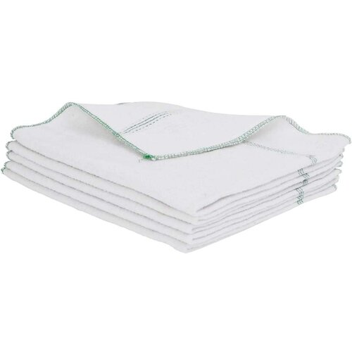 VidaXL Krpe za pod 10 kom bijele sa zelenim prugama 50 x 60 cm Slike