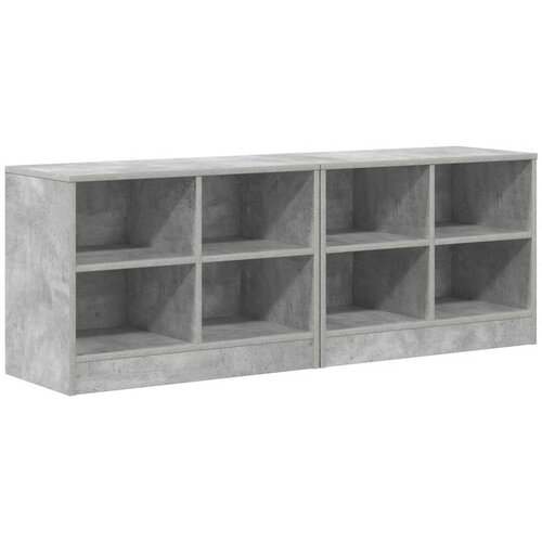 Ormarić za krevet s policom 2 pcs Betonska siva 66 x 33 x 48 cm - Betonska siva Cene