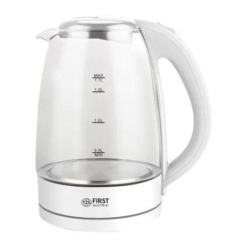 First Grelnik vode 1,7L, 2200W, steklo, beli Slike