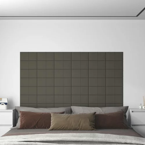  Zidne ploče 12 kom tamnosive 30 x 15 cm baršunaste 0,54 m²