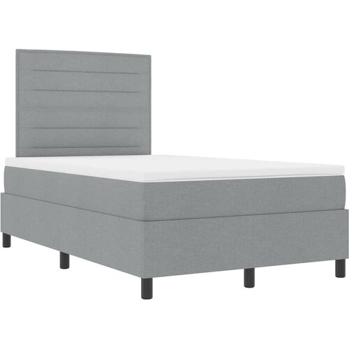  Krevet s opruga kutije Svijetlo siva 120 x 200 cm tkanina Slike