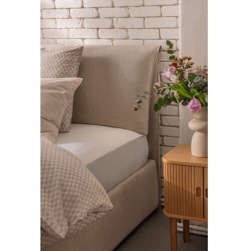 Bonami Selection Bež tapecirani bračni krevet s podnicom i prostorom za odlaganje 160x200 cm Myra Pillow &amp;ndash; Slike