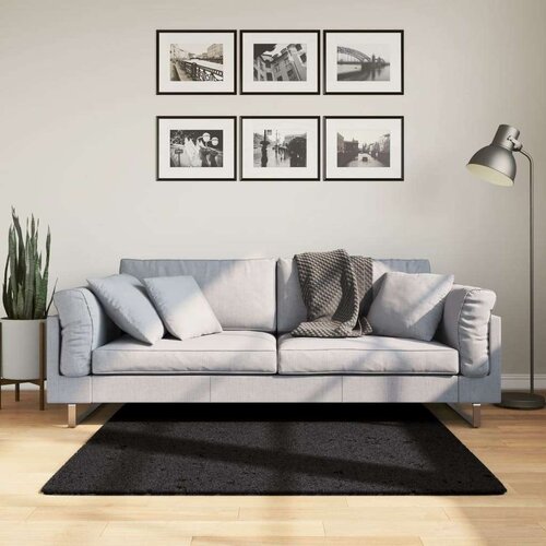  OVIEDO kratkih vlakana crni 120 x 120 cm Cijene