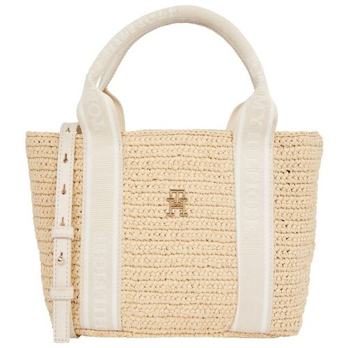 Tommy Hilfiger Torbe SPRING LOGO MINI TOTE Bež Slike