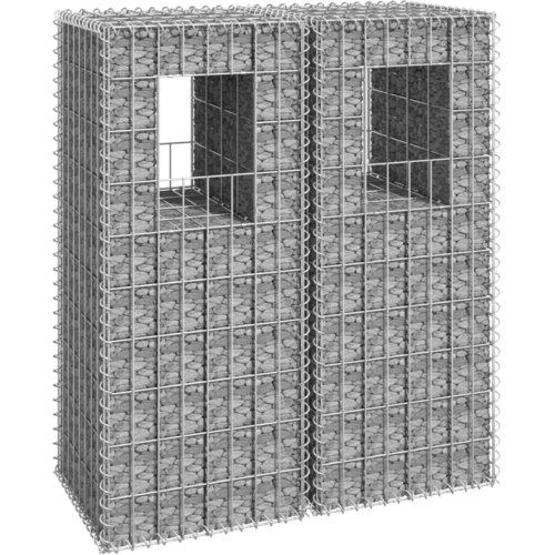 vidaXL gabionske stupne košare 2 kom 40 x 40 x 100 cm željezne Cijene