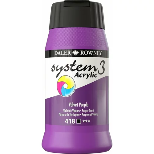 DALER ROWNEY System3 Akrilna boja 500 ml Velvet Purple
