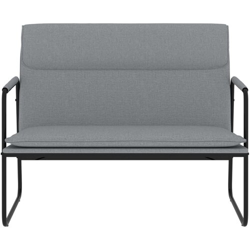  Klupa svjetlosiva 100 x 64 x 80 cm od tkanine Slike