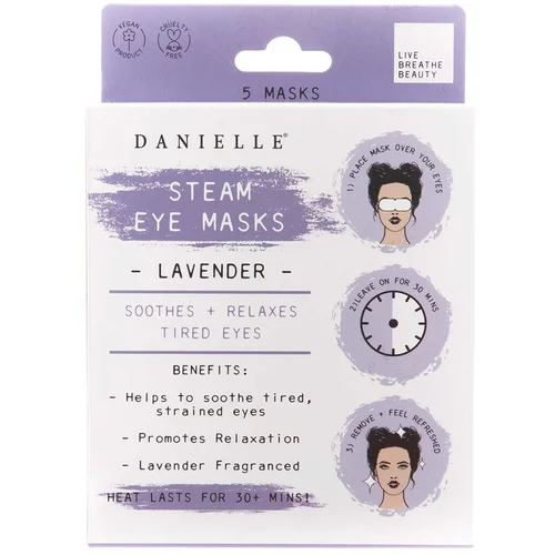 Danielle Beauty Blazinice za oči Lavender Steam Eye Mask 5-pack