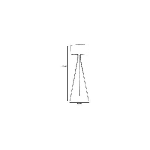 Opviq Podna lampa Fisco, 155 cm, E27, Crna Slike
