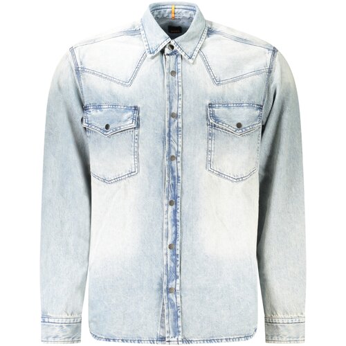 Boss HUGO LONG SLEEVE SHIRT MEN BLUE Slike