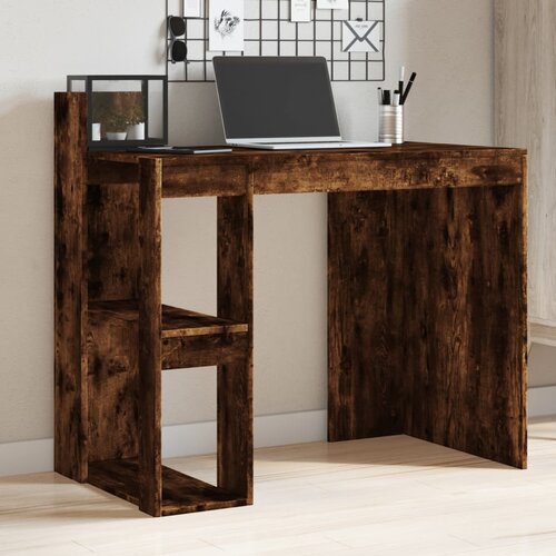 VidaXL Uredski stol boja dimljenog hrasta 103,5x56,5x94 cm drveni Slike