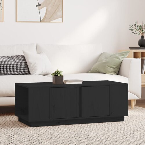  Stolić za kavu crni 110 x 50 x 40 cm od masivne borovine Crna Cijene