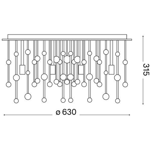 Ideal lux - led plafonsko svetlo 12xG9/3W/230V prečnik 63 cm hrom Slike
