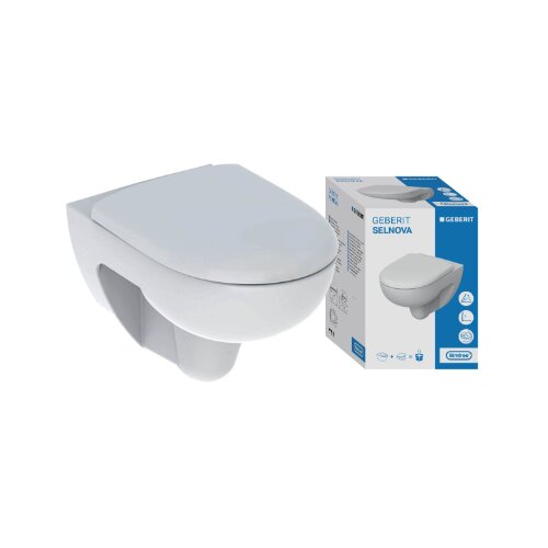 Geberit WC &scaron;koljka SELNOVA VISEĆA RIMFREE SA SOFTCLOSE QUICKRELEASE SJEDALOM BIJELO Cijene