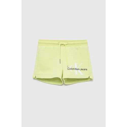 Calvin Klein Jeans Dječje kratke hlače boja: zelena, s tiskom