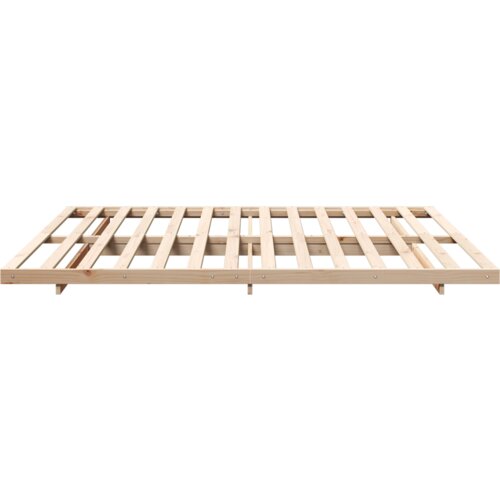  Krevet s daskama Smeđa 200 x 210 cm Masivna borovina Slike
