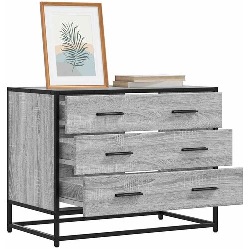 VidaXL Ormarić s ladicama Siva Sonoma 70x41x56 cm Konstruirano drvo Slike