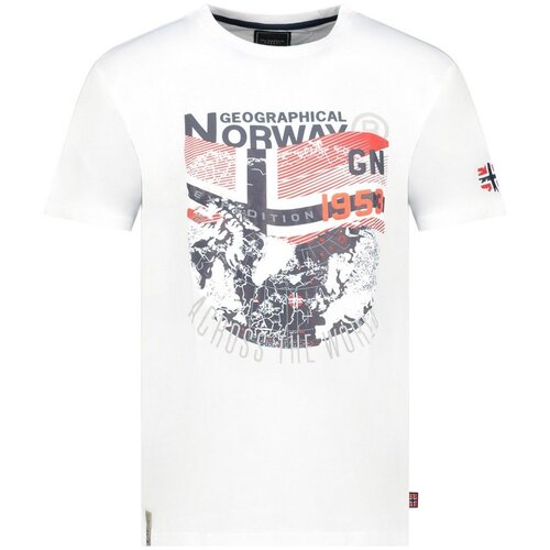 Geographical Norway Mu&scaron;ka majica kratkih rukava Jacross Db Men 402, Bela Cene