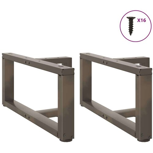  Noge za stolić T-oblika 2 kom prirodni čelik 70x25x(30-31)cm Slike