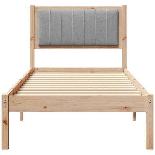  Krevetni okvir s tapiciranim uzglavljem Svijetlo siva Smeđa 75 x 190 cm Slike