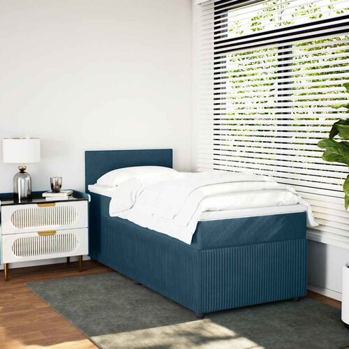 Box spring krevet s madracem plavi 100x200 cm bar&amp;scaron;unasti Slike