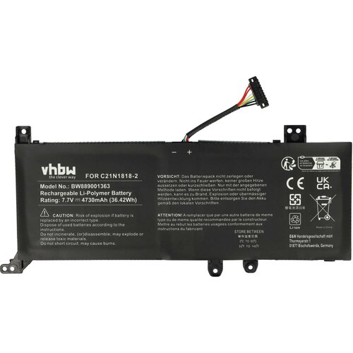 VHBW Baterija za Asus VivoBook 14 X412 / X412D / X412F, C21N1818-2, 4730 mAh Cene