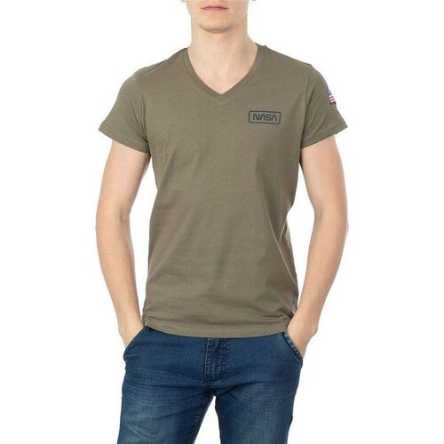 NASA Majice &amp;amp; Polo majice BASIC FLAG V NECK Zelena Slike