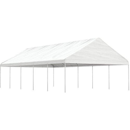 vidaXL Paviljon s streho bel 11,15x5,88x3,75 m polietilen Cene