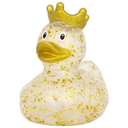 Lilalu patkica - Glitter - Rubber Duck with crown - gold Cene