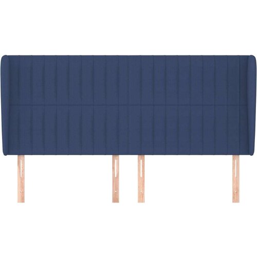  Uzglavlje s u&amp;scaron;ima plavo 203x23x118/128 cm od tkanine Slike