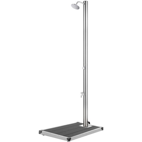 vidaXL vrtni tuš s sivim podstavkom 220 cm nerjaveče jeklo Cene