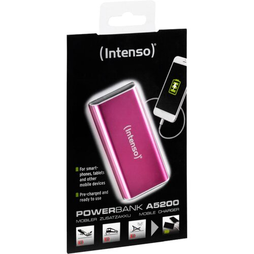  (Intenso) Prijenosni punjač za mobitele i tablete 5200mAh - RTU - POWERBANK A5200 PINK Slike